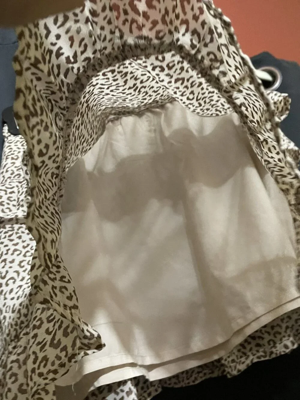 🤍🐆 Altar'd State Ivory Leopard Print Mini Skirt – Size XS